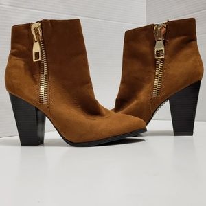 Suede Booties * Express * Camel Color * NWT * Sz 8 *